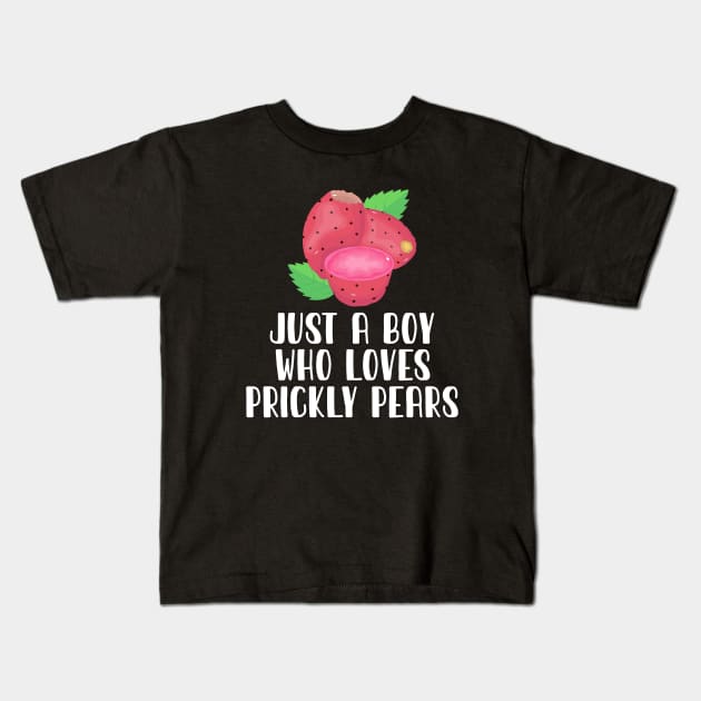 Just A Boy Who Loves Prickly pears Kids T-Shirt by simonStufios